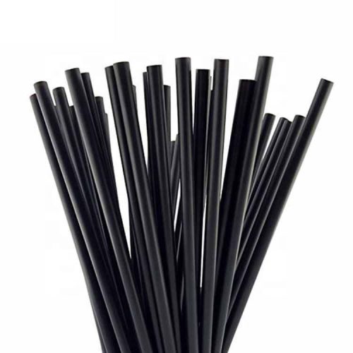 8_10_12mm Black Bubble Tea Coffee Straws Disposable Biodegradable Pla Straws
