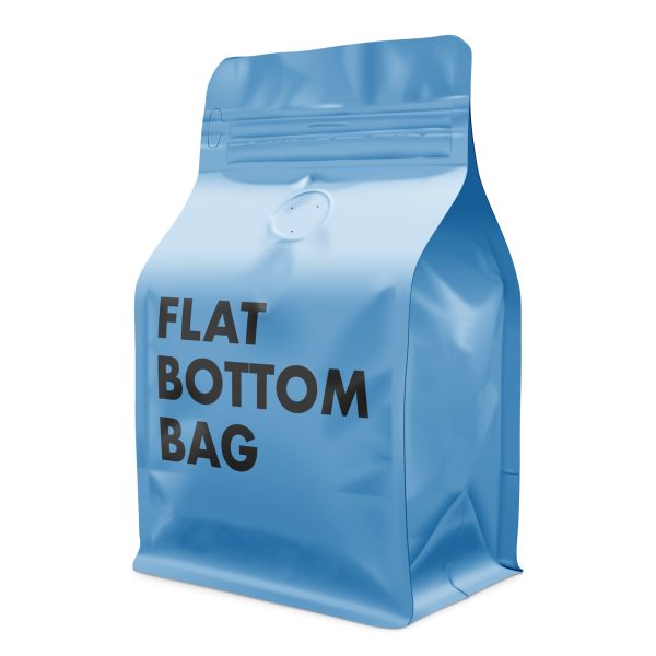 12oz 5LB_250g 1kg Flat Bottom Coffee Packaging Bag with Valve and Zipper
