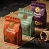Custom Print Emballage De Cafe Flat Bottom Coffee Packaging Bag with Valve