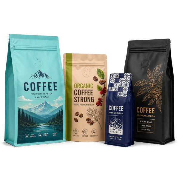 Nain-01 Custom Printed Coffee Bag Stand up Pouch with Valve Zipper for Roasted Coffee Bean