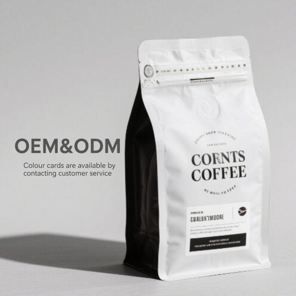 Manufacturer Customized logo Coffee Bag, Flat Bottomed Coffee Bean Bag with Valve