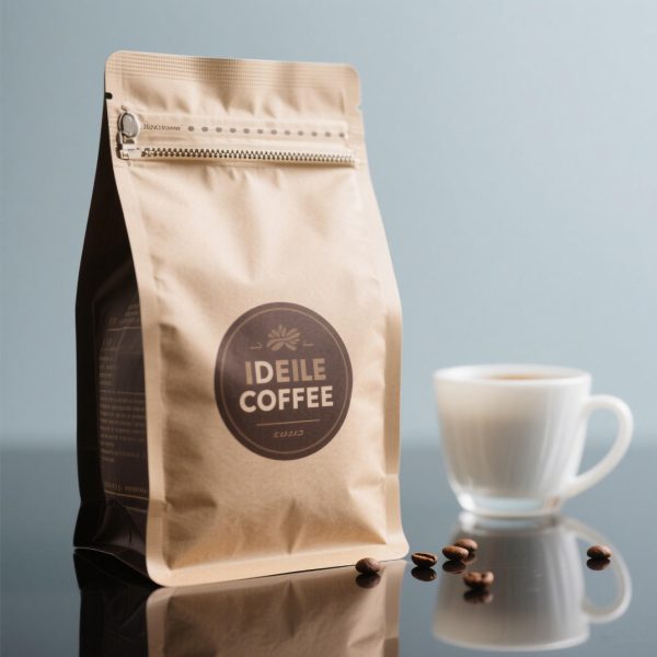Wholesale Price Custom Printed PE Plastic Stand-up Bag Coffee Beans Packaging Bag