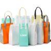 Custom Logo Foldable Non-woven Waterproof Aluminum Foil Insulated Cooler Bag
