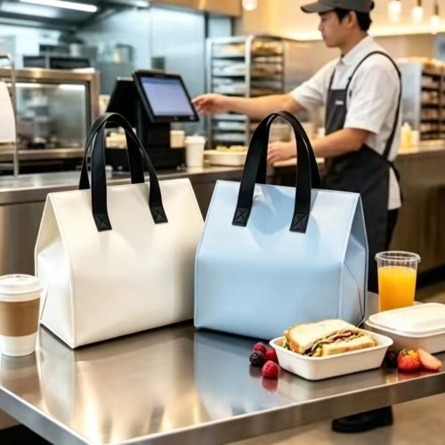 Custom Logo Foldable Non-woven Waterproof Aluminum Foil Insulated Cooler Bag