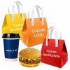 Custom Logo Insulated Takeaway Bag Food Delivery Packaging Cafe Coffee Takeout