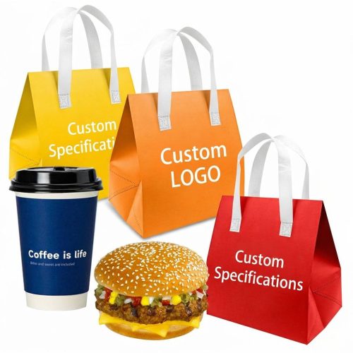 Custom Logo Non-woven Insulated Bag for Food Delivery Takeout Thermal Cooler Bag