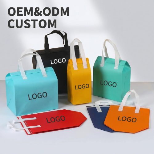 Custom Logo Insulated Takeaway Bag Food Delivery Packaging Cafe Coffee Takeout