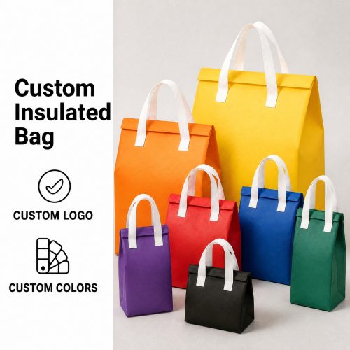 Custom Printed Logo Non-Woven Insulated Cooler Bags Reusable