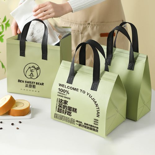 Non-Woven Thermal Insulated Cooler Bag for Bakery Bread Food Delivery