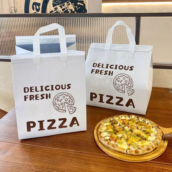 Non-Woven Thermal Bags Recyclable Foldable Restaurant Takeaway Bag