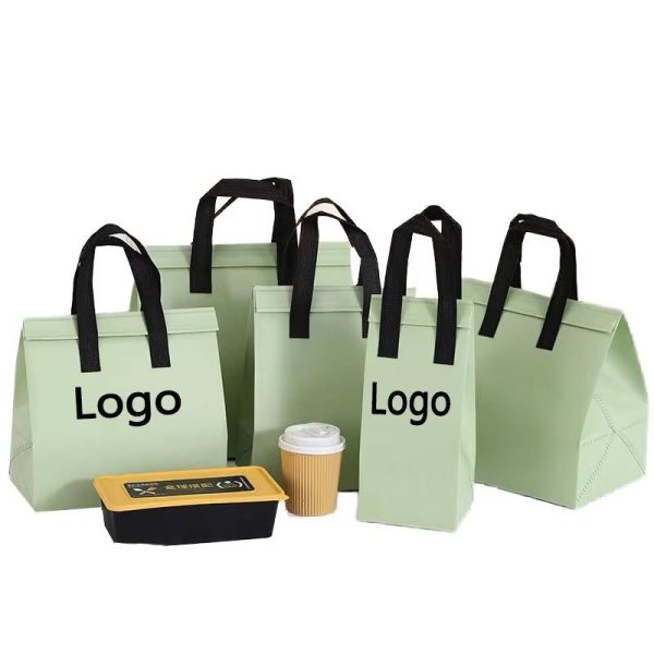 Non-Woven Thermal Bags Recyclable Foldable Restaurant Takeaway Bag