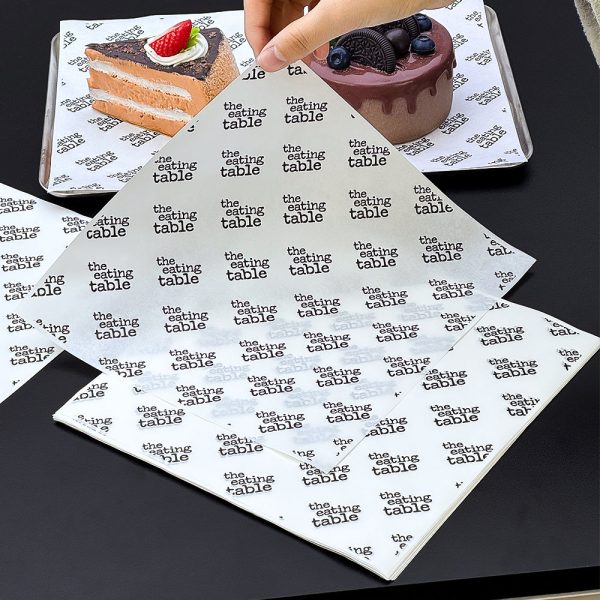Custom Greaseproof PE Coated Bakery Supplies Pastry Wrapping Paper