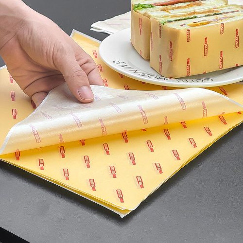 Custom Logo Greaseproof Waterproof Food Grade Sandwich Wrapping Paper
