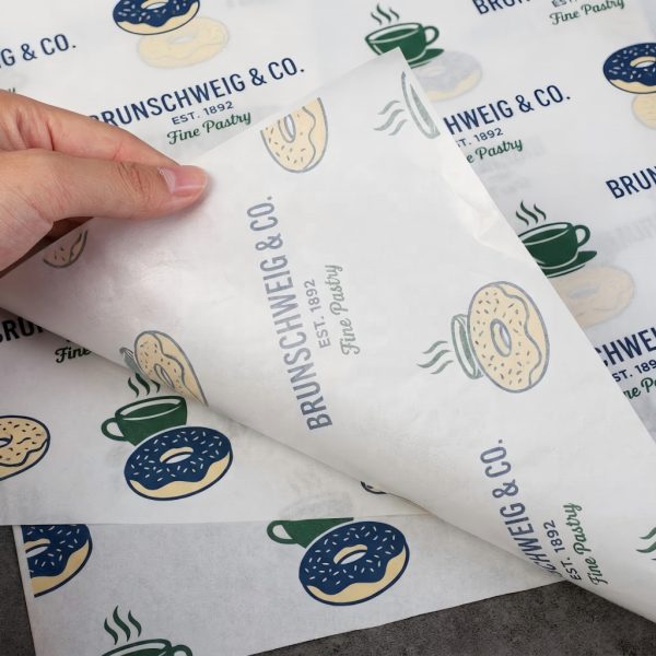 Custom Logo Greaseproof Sandwich Wrapping Paper for Burger Bakery Packaging
