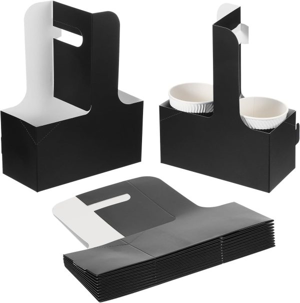 Nain-01 Manufacturer Custom Drink Carrier Handle Kraft Paper Coffee Cup Holder