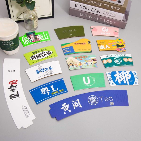 Recyclable Food Grade Custom Paper Coffee Cup Sleeve with Logo