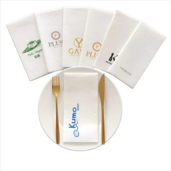 Hot Sale Airlaid Custom Logo Dinner Paper Napkins for Restaurant
