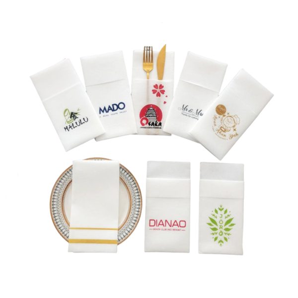 40x40cm 1 Ply Eco-Friendly Airlaid Paper Disposable Dinner Napkins for Hotel Use