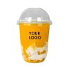 Cold Drink Coffee Clear PET Cup U Shape 12oz 16oz 20oz 24oz Disposable Cups With Lid