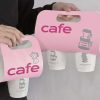 Custom Printed Logo Paper Cup Holder Carrier for 2_4 Hot Drink Coffee