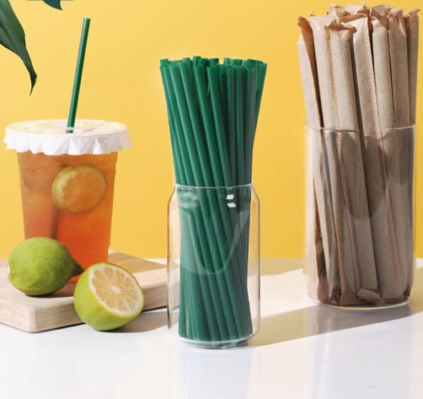 Green Plastic Straw for 500ml 700ml 1000ml Tall Cup Long Plastic pp Straw