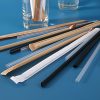 Individually Wrapped PP Plastic Disposable Drinking Straws for Beverages Bubble Tea