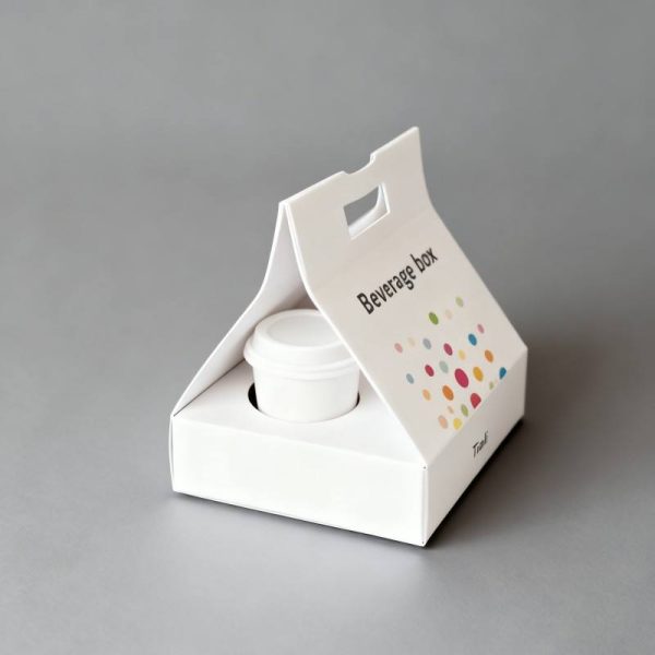 Customized Digital Printing Coffee Holder Box 4 Cups 2 Cups Holder Portable Drink Carrier