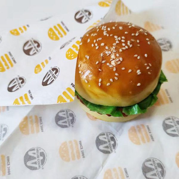 Eco Grease Proof Food Wrapper Burger Baking Paper Wrap with Custom Printing