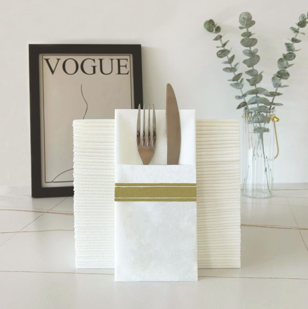 40x40cm 1 Ply Eco-Friendly Airlaid Paper Disposable Dinner Napkins for Hotel Use