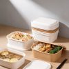Factory Direct Supply Custom Print Takeout Food Lunch Salad Paper Bowls