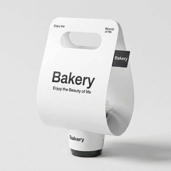 Custom Logo Takeaway Beverage Tea Coffee Milk Drink Holder Cup Carrier