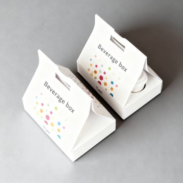 Customized Digital Printing Coffee Holder Box 4 Cups 2 Cups Holder Portable Drink Carrier