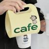 Custom Printed Logo Paper Cup Holder Carrier for 2_4 Hot Drink Coffee