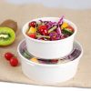 Custom Disposable Round Take Out Fast Food Salad Paper Bowls Soup Container