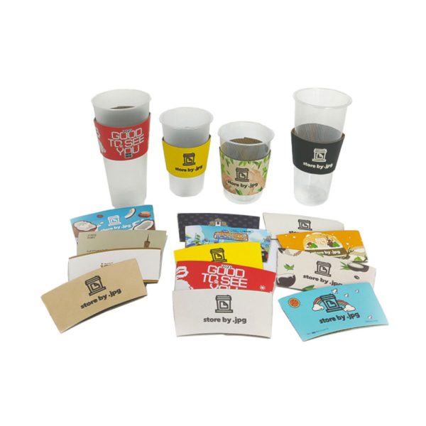 Corrugated Coffee Cup Sleeve for Hot Cold Drinks Custom Logo