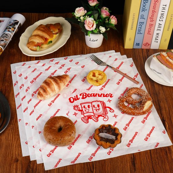 Custom Burger Kraft Paper PE-Coated Sandwich Packaging Wrapping Paper