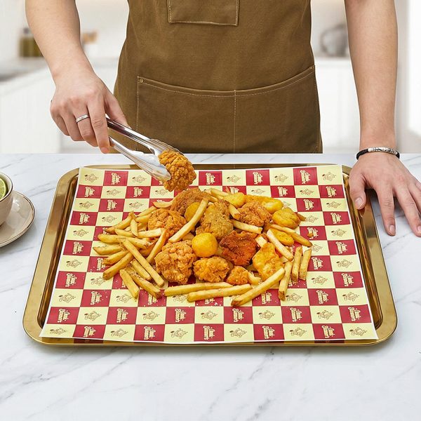 Nain-04 Greaseproof PE Coated Single-Sided Burger Fried Chicken Wrapping Paper