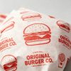 Custom Logo Food Grade Greaseproof Paper Sheets Burger Wrap Packaging