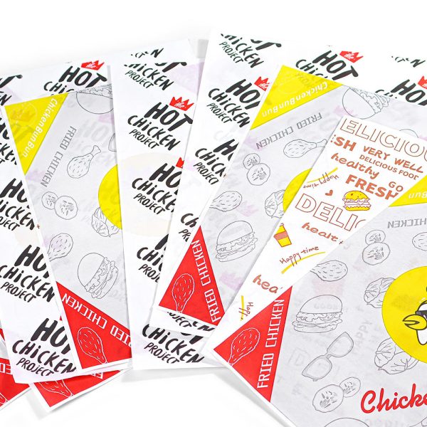 Custom Fast Food Burger Sandwich Greaseproof Packaging Paper for Wrapping Food