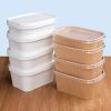 Custom Printed Takeaway Disposable Salad Meal Pasta Noodle Rectangle Bowl