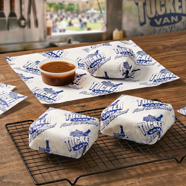 Custom Food Grade Greaseproof Paper Wrappers for Sandwich Burritos Burger
