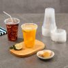 Custom Printed Logo Disposable Clear PET Cups for Cold Beverage Coffee