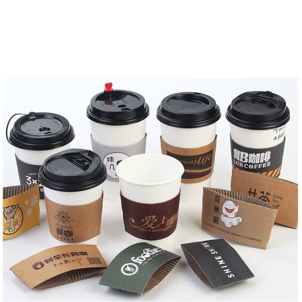 Recyclable Custom Hot Craft Paper Food Grade Single Wall Kpop Coffee Cup Sleeve