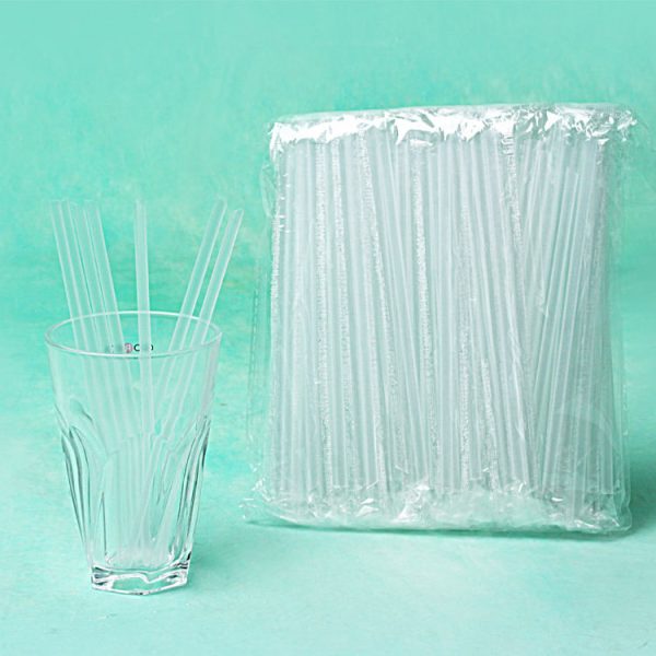 Custom Printed Logo Disposable PP Straws for Beverages Bubble Tea