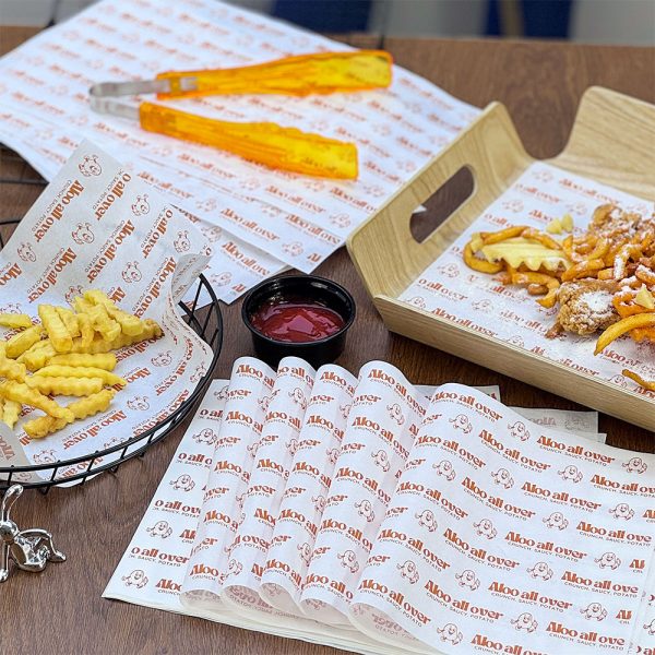 Custom Printed Food Grade Bread Wrapping Paper Fries Potato Chips Burrito Package