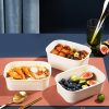 Eco-Friendly Rectangle Kraft Paper Bowls Recyclable Takeaway Packaging for Food