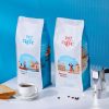 Custom Printed Flat Bottom Coffee Bag with Degassing Valve Pocket Zipper