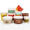 Wholesale Round Kraft Paper Disposable Food Grade Salad Bowls