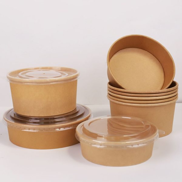 Factory Direct Supply Custom Print Takeout Food Lunch Salad Paper Bowls