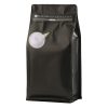 SKU-02-Black Custom Printed Coffee Bag Stand up Pouch with Valve Zipper for Roasted Coffee Bean